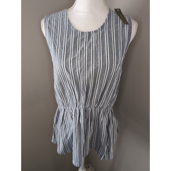 J. Crew Tops - J. Crew NWT feminine striped lightweight blouse peplum M